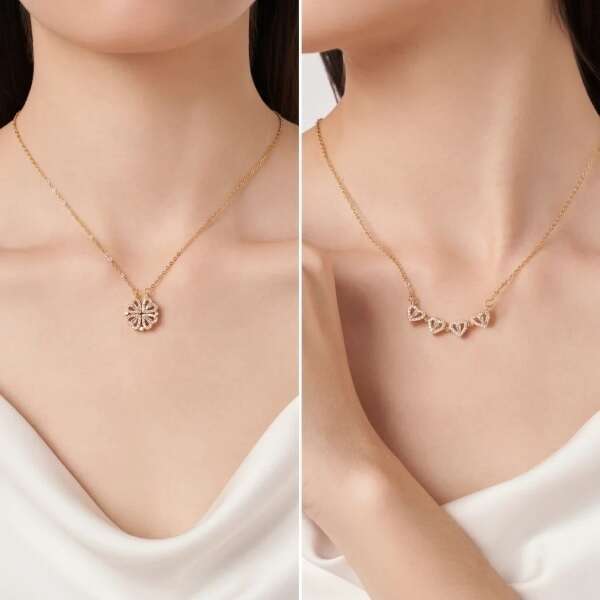 product image: Collana con quattro ciondoli magnetici