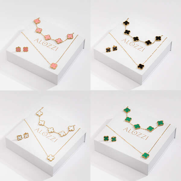 product image: Colar moderno, pulseira + brincos GRATIS